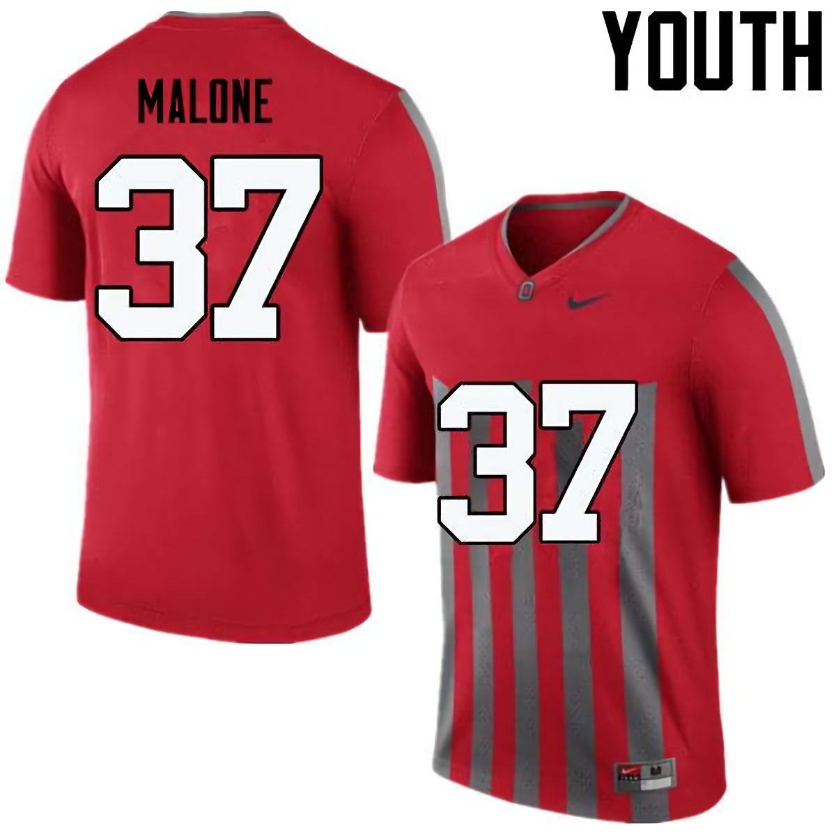 Derrick Malone Ohio State Buckeyes Youth NCAA #37 Nike Throwback Red College Stitched Football Jersey DIN6056TM